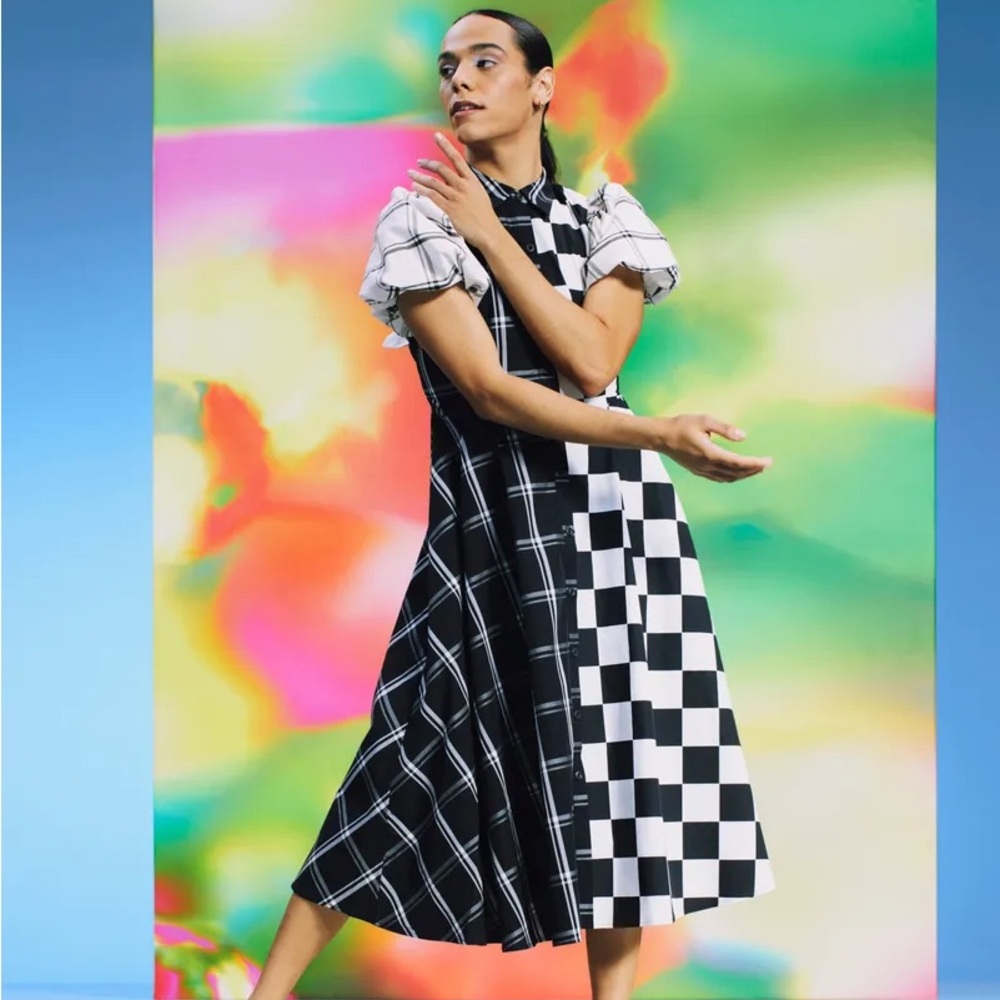 Christopher John Rogers x Target Checkerboard Dress - Picture 3 of 6